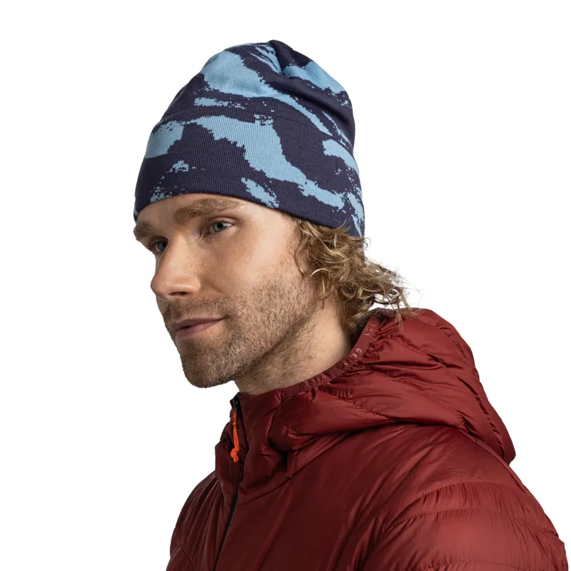 Buff Knitted Hat Unisex in Erlan Midnight Navy-3
