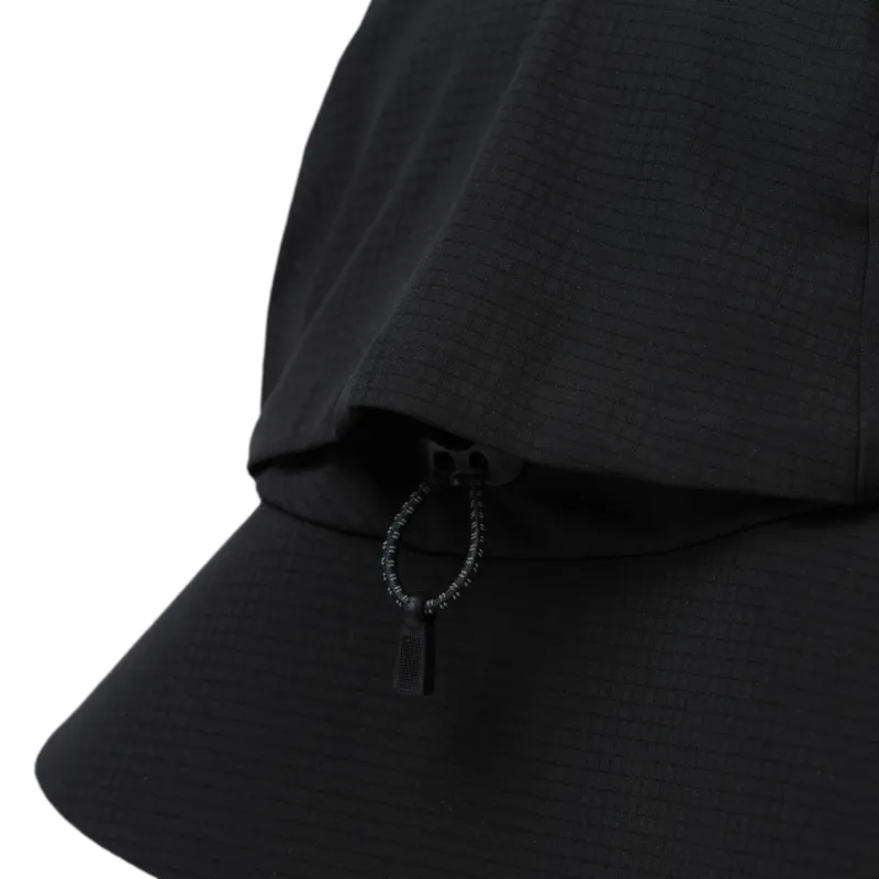 Buff Rain Bucket Hat in Solid Black-1