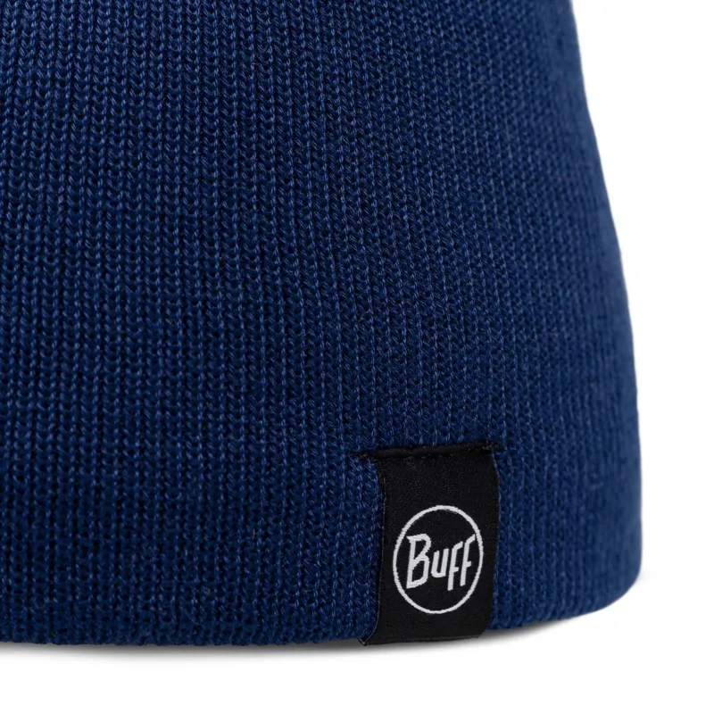Buff Knitted and Fleece Band Hat in Lilon Short Midnight-1