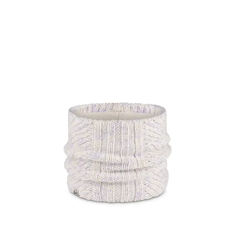 Buff Knitted and Fleece Neckwarmer in Akna Whisper