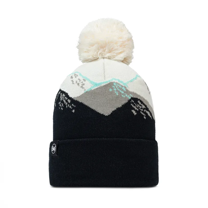 Buff Knitted Hat Unisex in Tatik Black