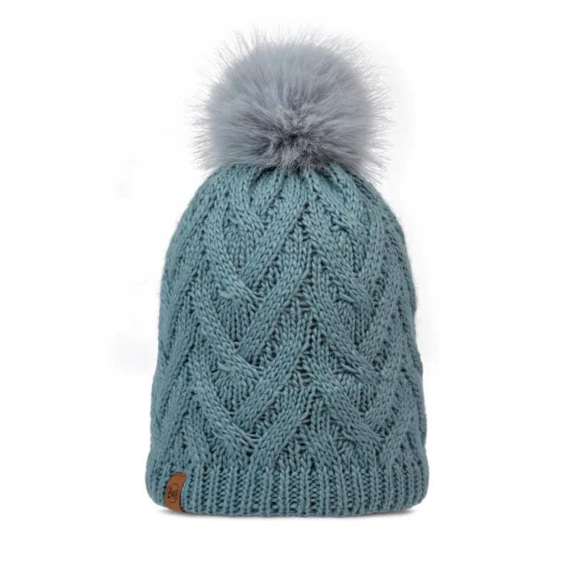 Buff Caryn Knitted and Fleece Band Hat in Blue Grass