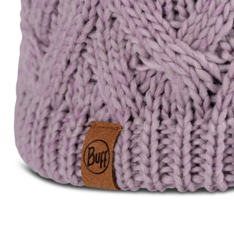 Buff Caryn Knitted and Fleece Band Hat in Lilac Ice-1