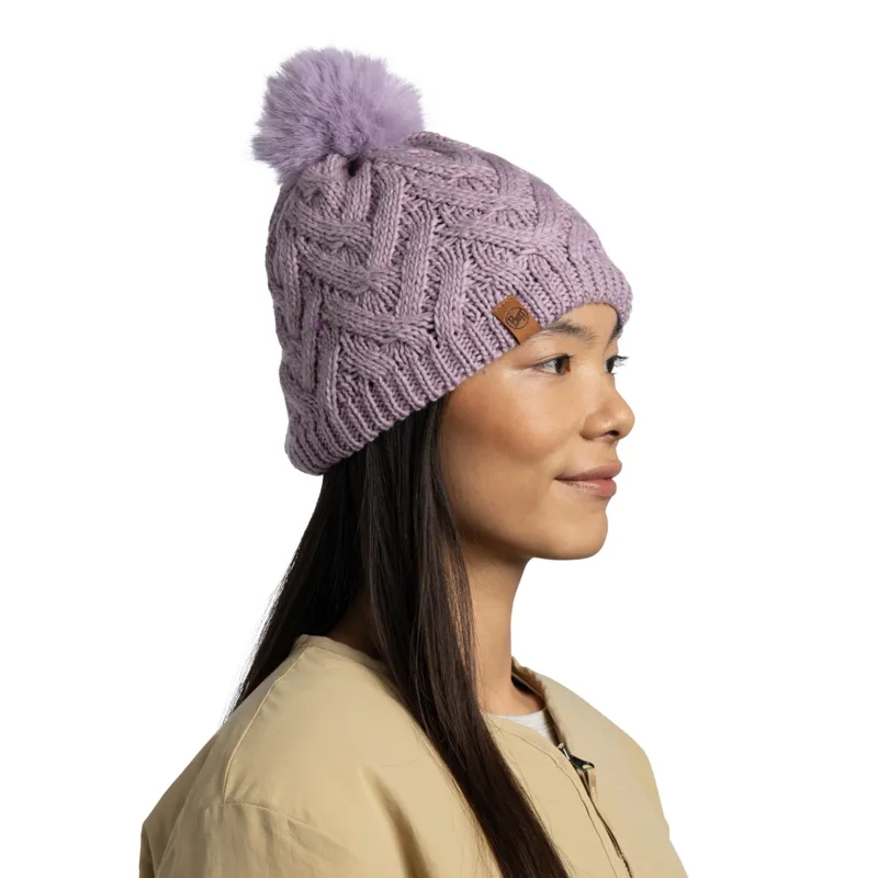 Buff Caryn Knitted and Fleece Band Hat in Lilac Ice-3