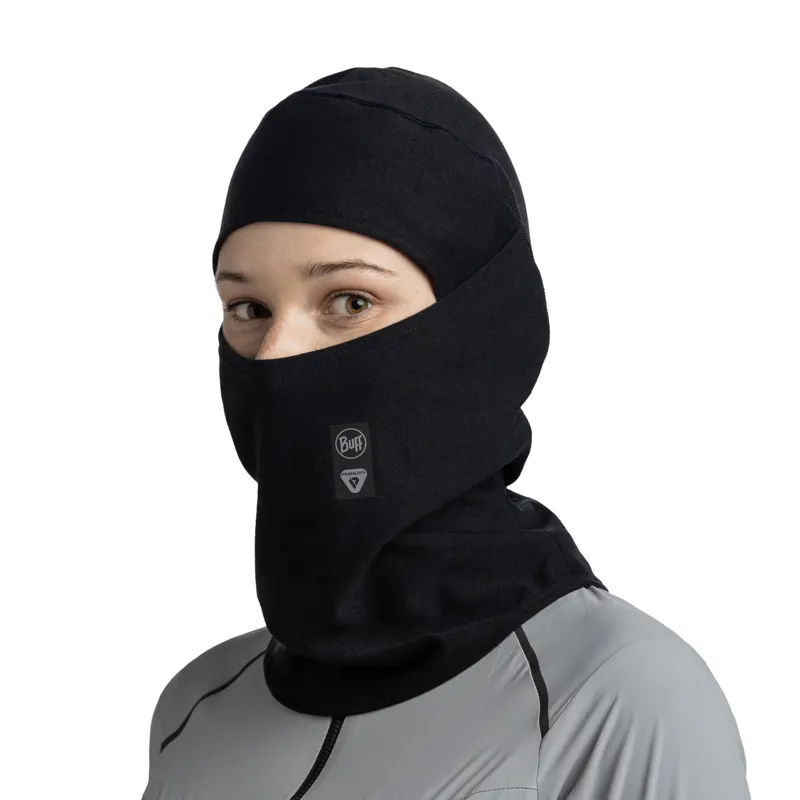 Buff Thermonet Hinged Balaclava in Solid Black-2