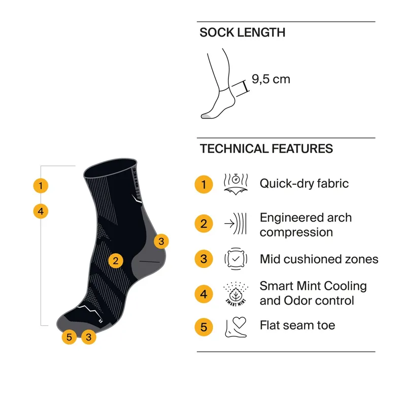 Buff Dryflx Quarter Socks in Blue-3