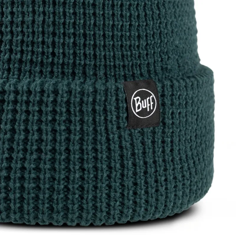 Buff Naro Knitted Hat in Teal-1