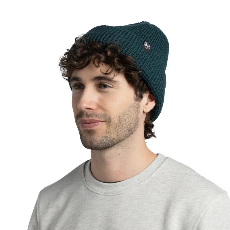 Buff Naro Knitted Hat in Teal-3