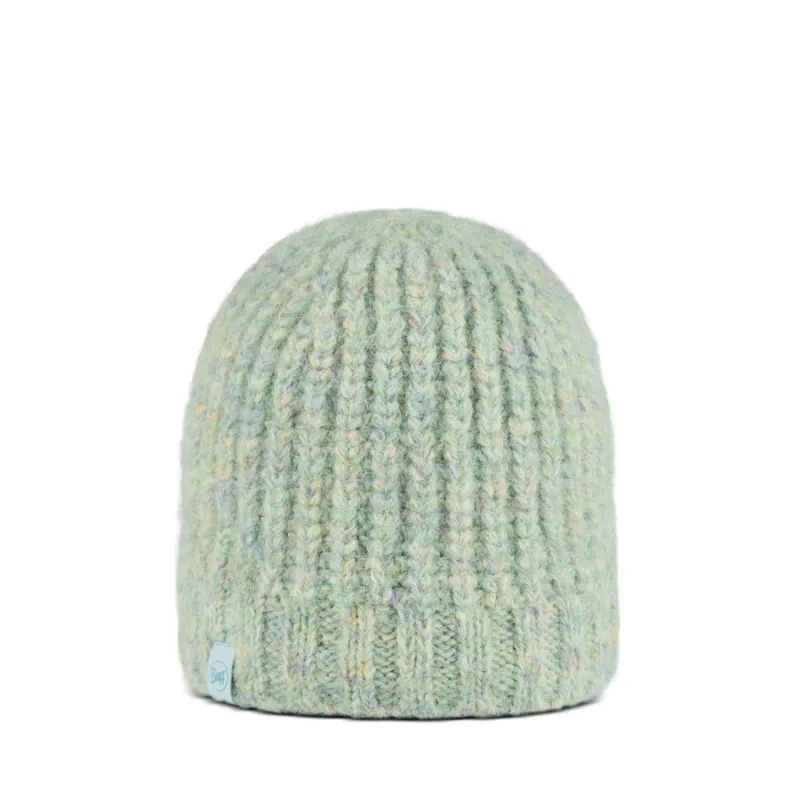 Buff Knitted and Fleece Band Hat in Dalia Aqua Haze