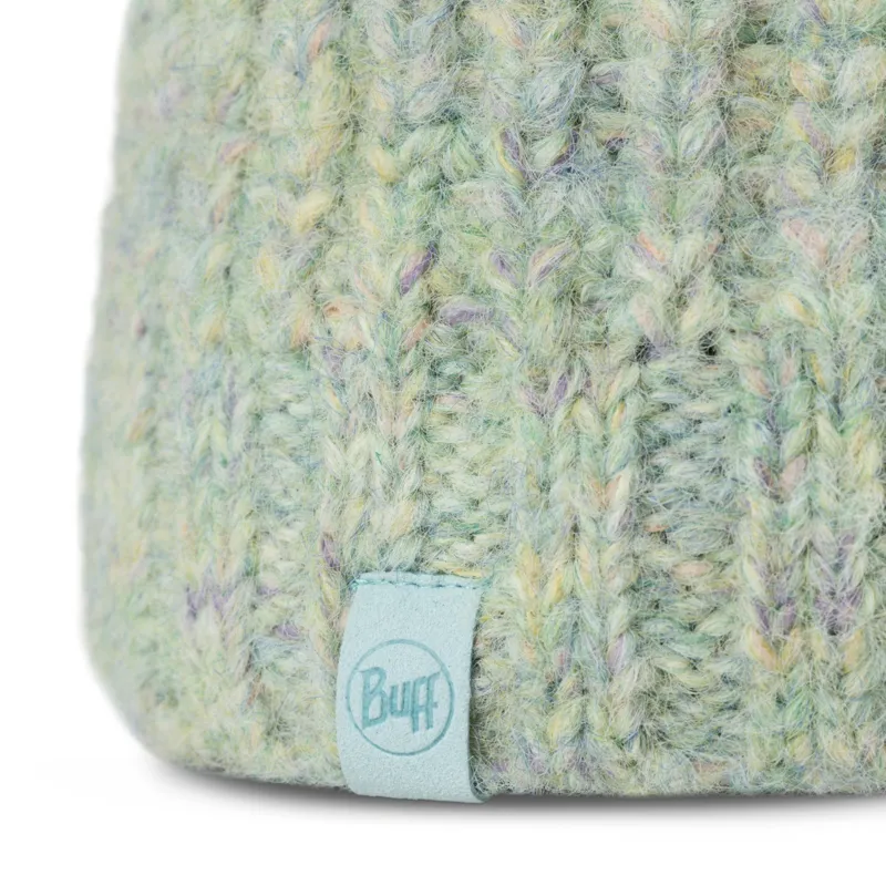 Buff Knitted and Fleece Band Hat in Dalia Aqua Haze-1