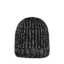 Buff Knitted and Fleece Band Hat in Dalia Black