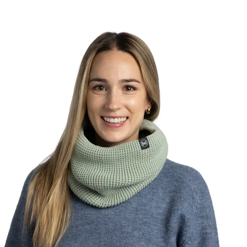 Buff Knitted and Fleece Neckwarmer in Naro Aqua Haze-2