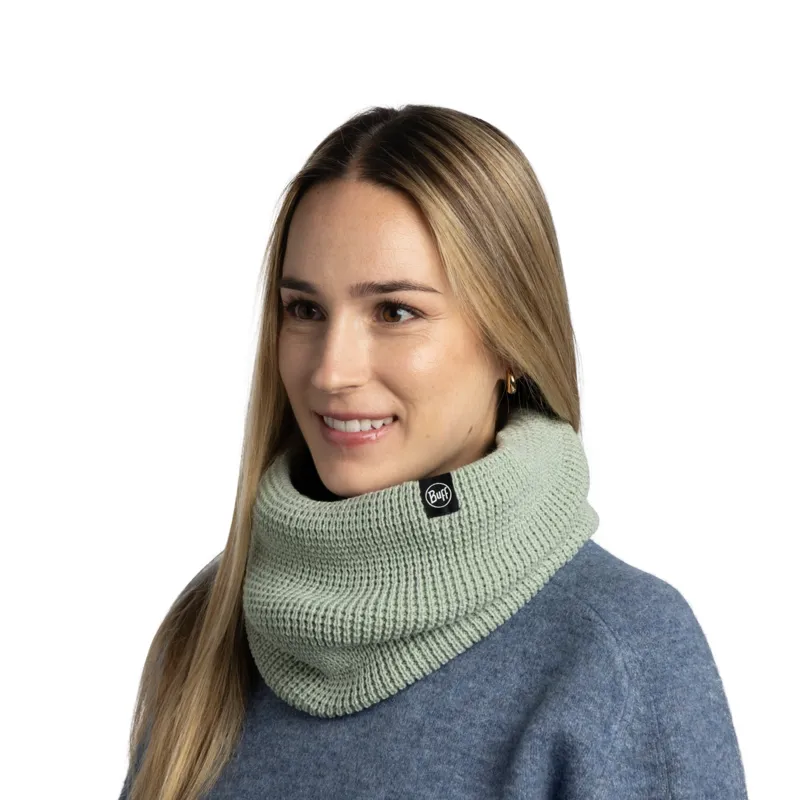 Buff Knitted and Fleece Neckwarmer in Naro Aqua Haze-3