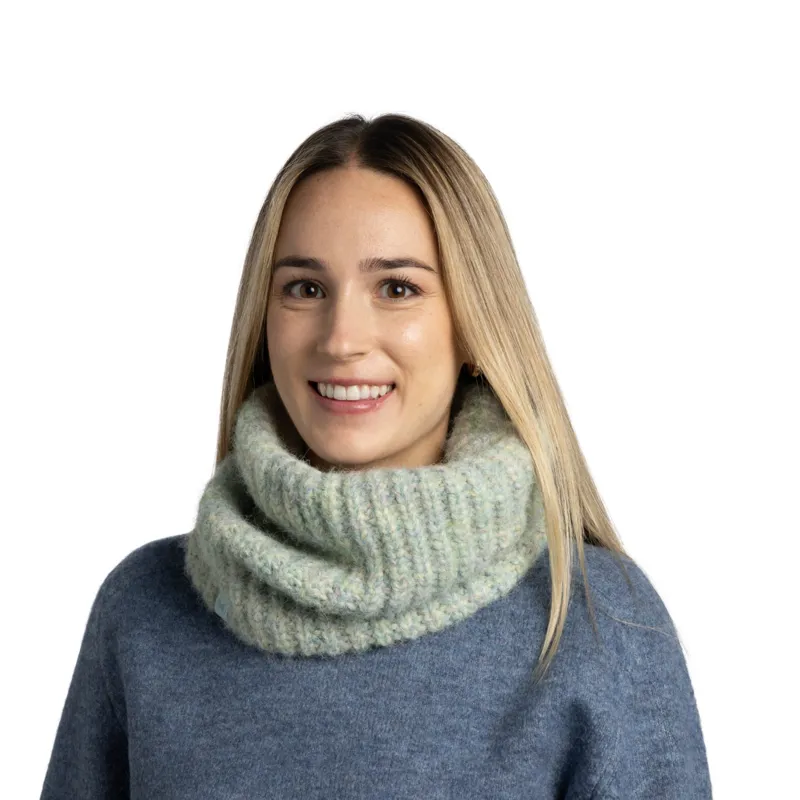 Buff Knitted and Fleece Neckwarmer in Dalia Aqua Haze-2