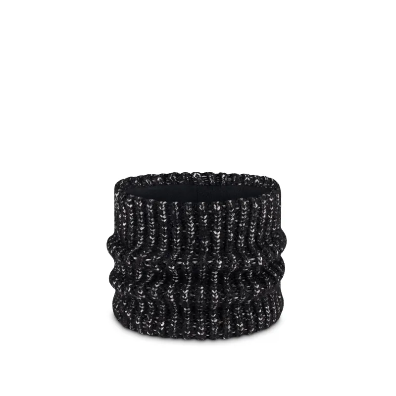 Buff Knitted and Fleece Neckwarmer in Dalia Black