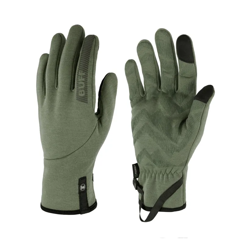 Buff Tech Fleece Gloves in Khaki