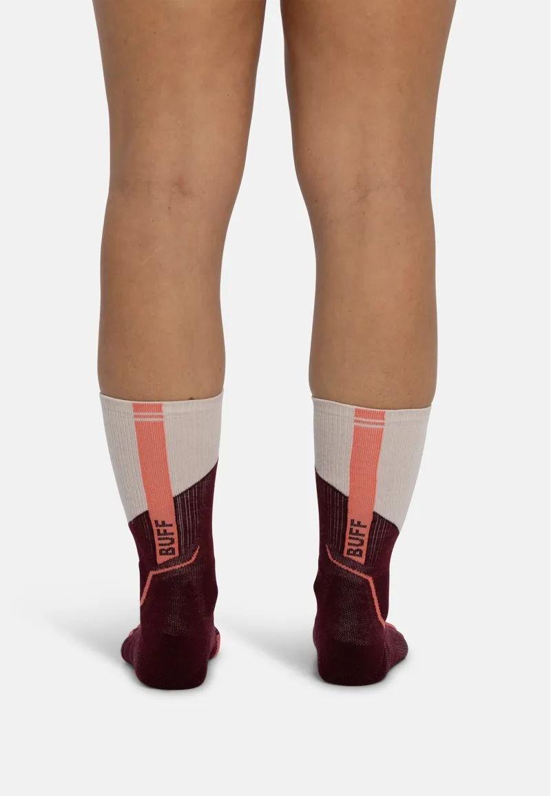 Buff Merino Midweight Crew Socks in Wine-3