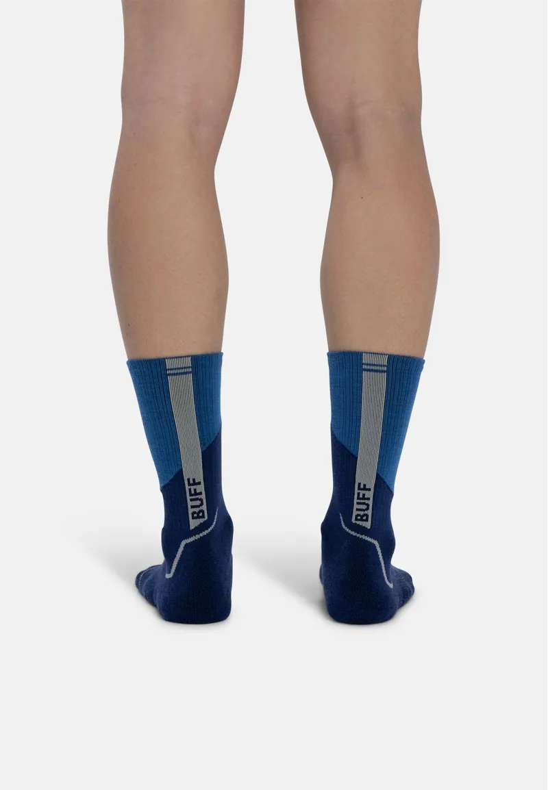Buff Merino Midweight Crew Socks in Blue-5
