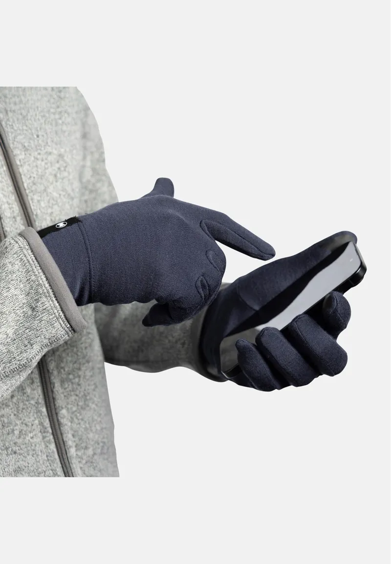 Buff Merino Midweight Gloves in Night Blue-2