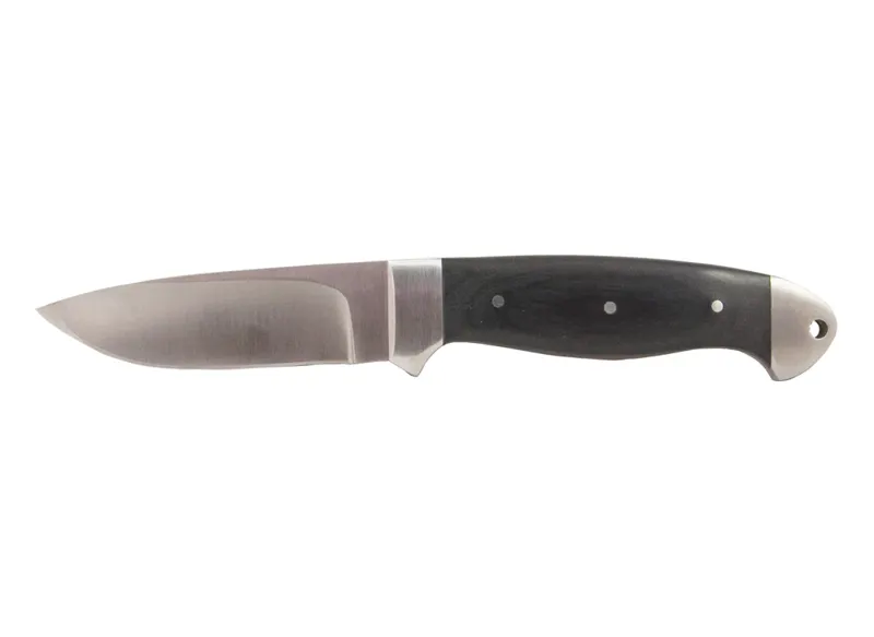 Whitby Sheath Knife Black Pakkawood Handle 3.25