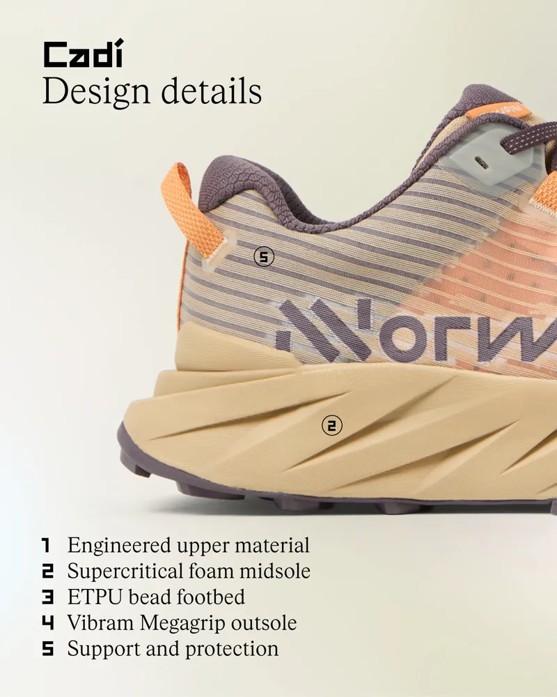 Nnormal Cadi Trail Running Shoe Mens in Beige-7