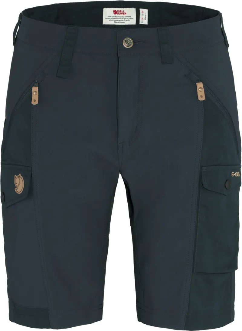 Fjallraven Nikka Shorts Curved Womens in Dark Navy