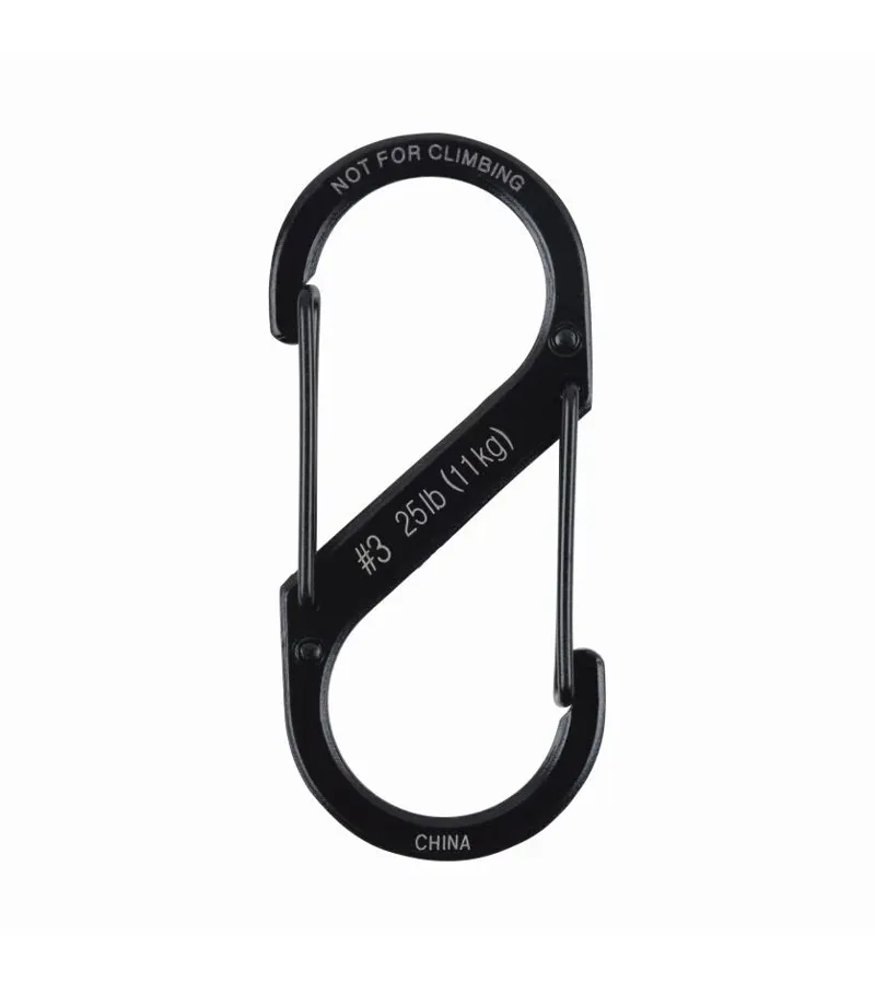 Nite Ize S Biner Dual Carabiner Stainless Steel No3 in Black