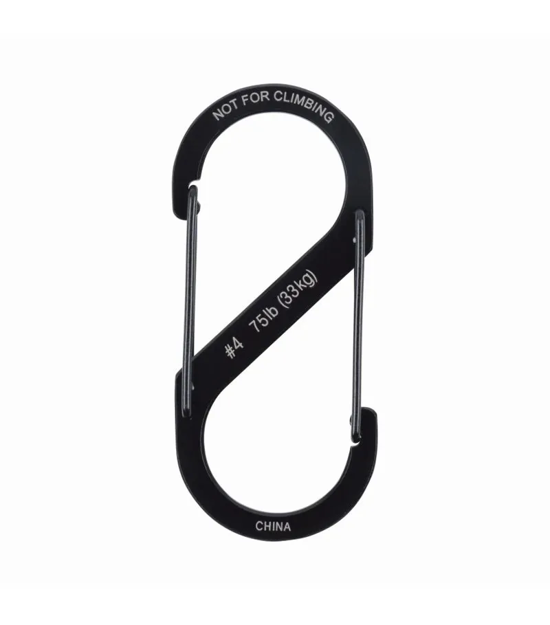 Nite Ize S Biner Dual Carabiner Stainless Steel No4 in Black