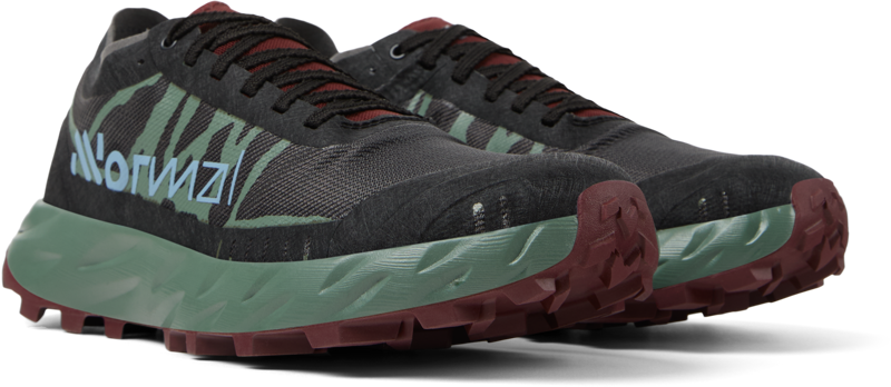 Nnormal Kjerag Brut Unisex Trail Running Shoe in Red/Green-4