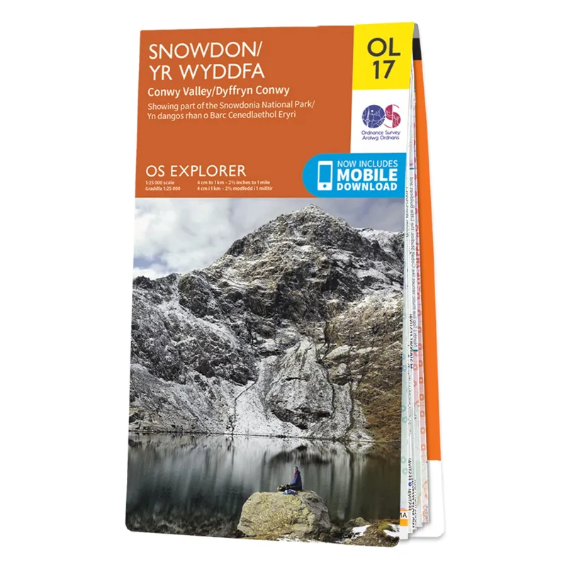 OS OL17 Snowdon/Yr Wyddfa and Conwy Valley Map