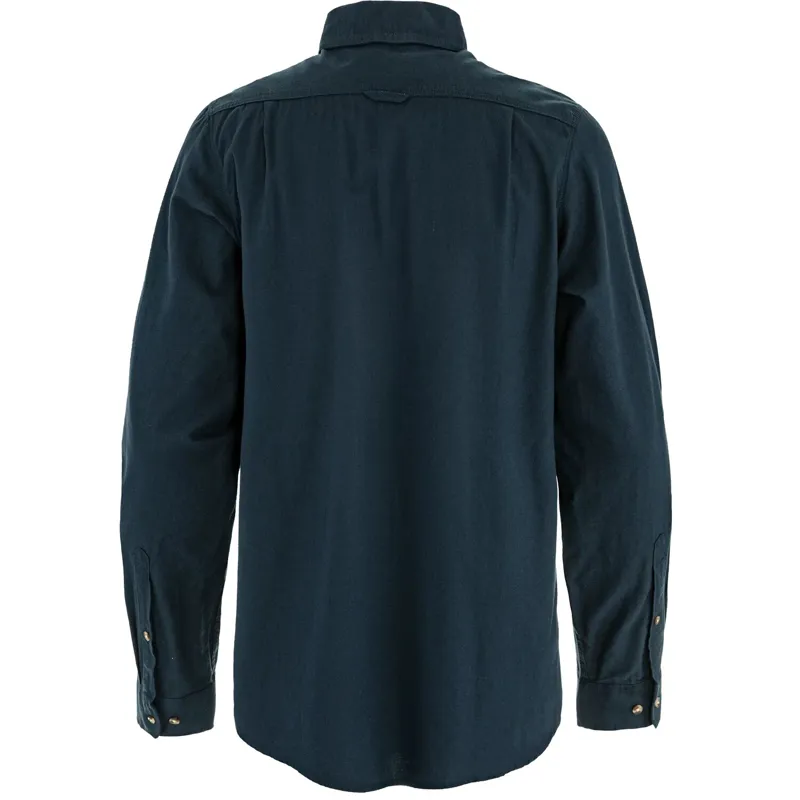 Fjallraven Ovik Lite Flannel Shirt Mens in Dark Navy-1