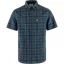 Fjallraven Ovik Travel Shirt Short Sleeve Mens in Indigo Blue/Dark Navy