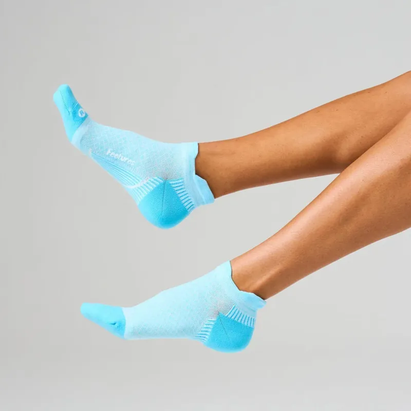 Feetures PF Relief Light Cushion Tab Unisex Socks in Blue Topaz-2