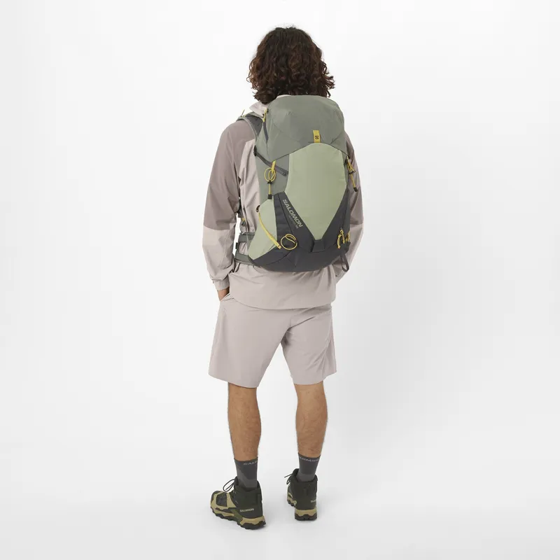 Salomon Aerotrek 30 Hiking Backpack Mens in Sedona Sage/Seagrass/Iron-5