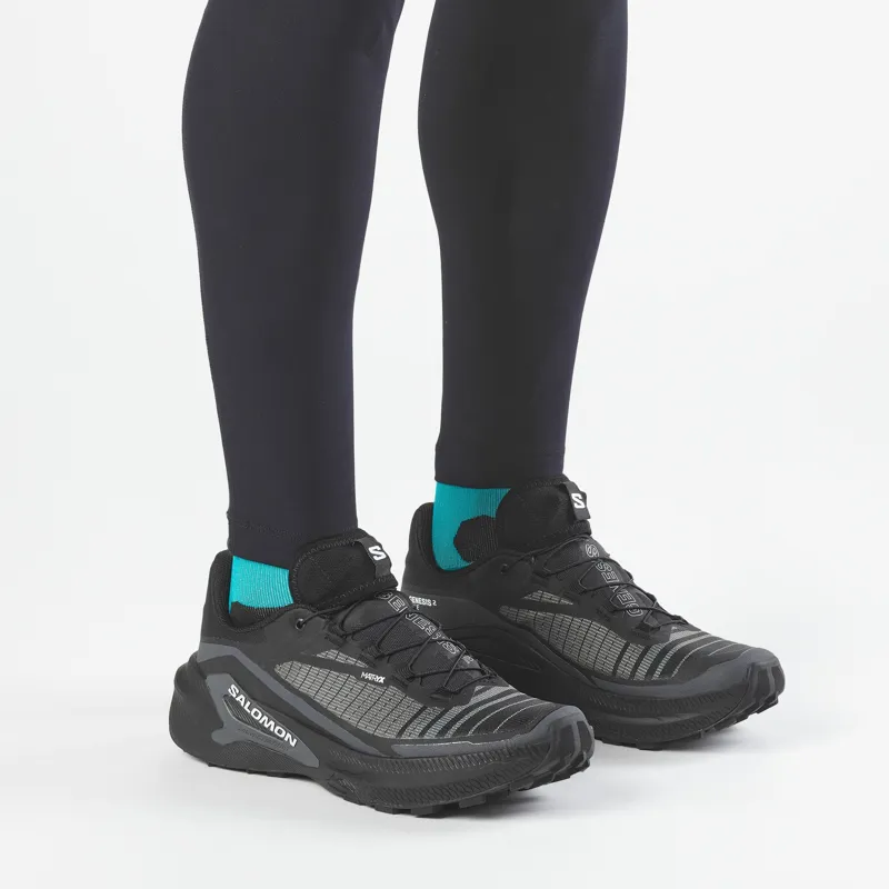 Salomon Genesis 2 Wide Mens in Black/Black/White-6