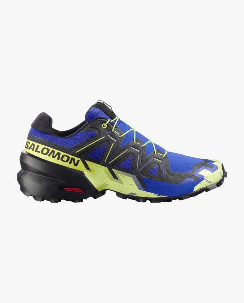 Salomon Speedcross 6 Trail Running Shoe Mens in Bluing/Black/Acid Lime-7