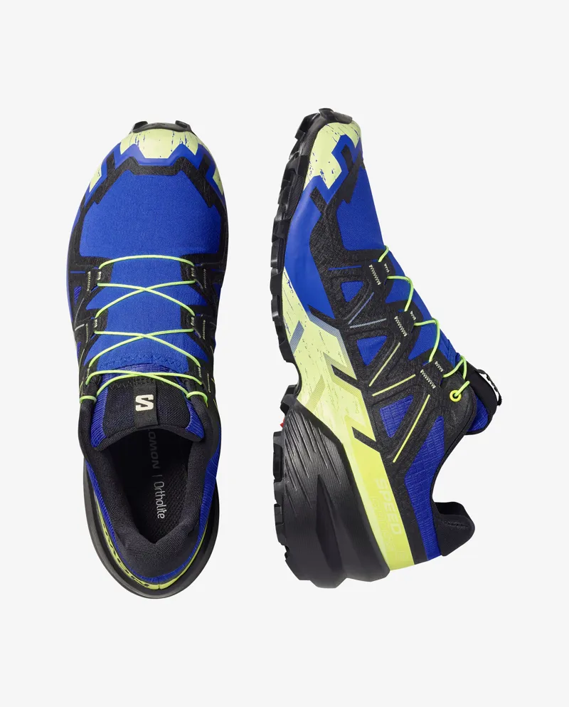 Salomon Speedcross 6 Trail Running Shoe Mens in Bluing/Black/Acid Lime-5
