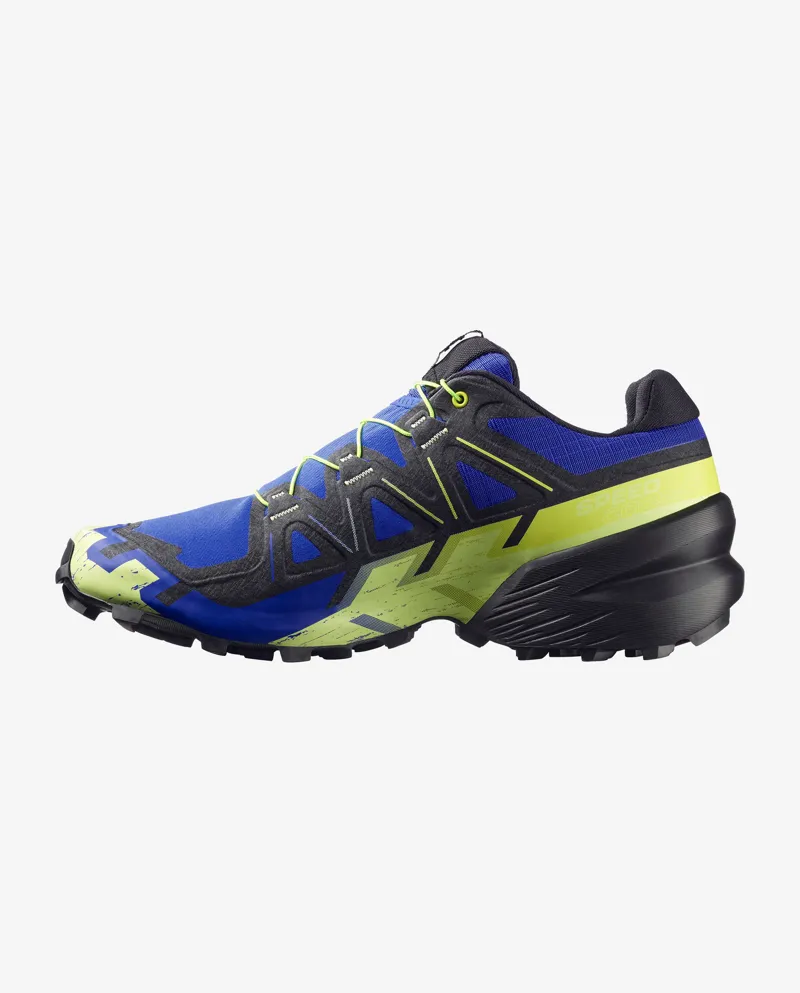 Salomon Speedcross 6 Trail Running Shoe Mens in Bluing/Black/Acid Lime-3