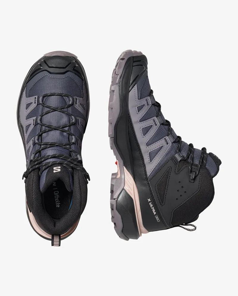 Salomon X Ultra 360 Mid GTX Womens in Nine Iron/Excalibur/Shadow Gray-6