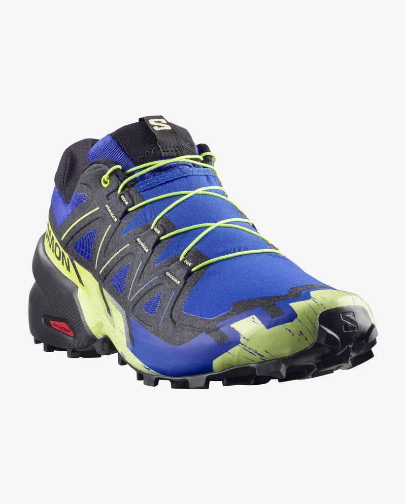 Salomon Speedcross 6 Trail Running Shoe Mens in Bluing/Black/Acid Lime-2