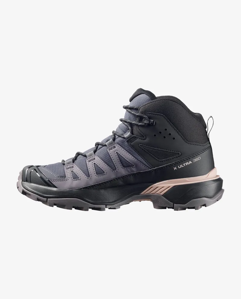 Salomon X Ultra 360 Mid GTX Womens in Nine Iron/Excalibur/Shadow Gray-5