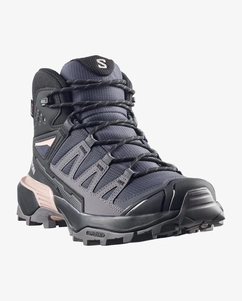 Salomon X Ultra 360 Mid GTX Womens in Nine Iron/Excalibur/Shadow Gray-3