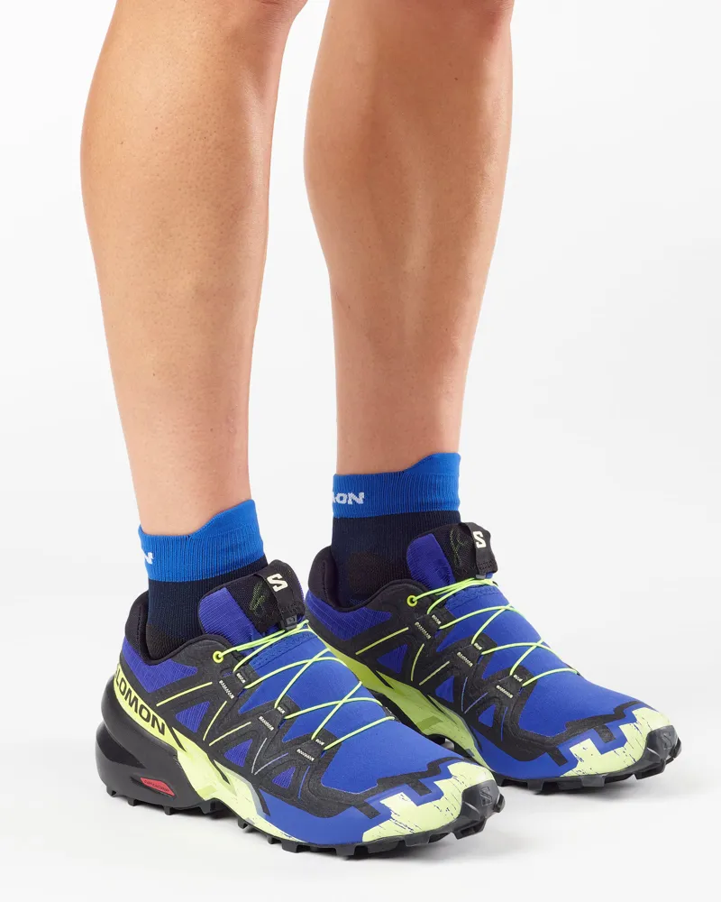 Salomon Speedcross 6 Trail Running Shoe Mens in Bluing/Black/Acid Lime-6