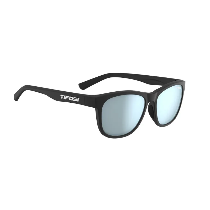 Tifosi Swank Single Lens Sunglasses in Satin Black/Smoke Blue-3