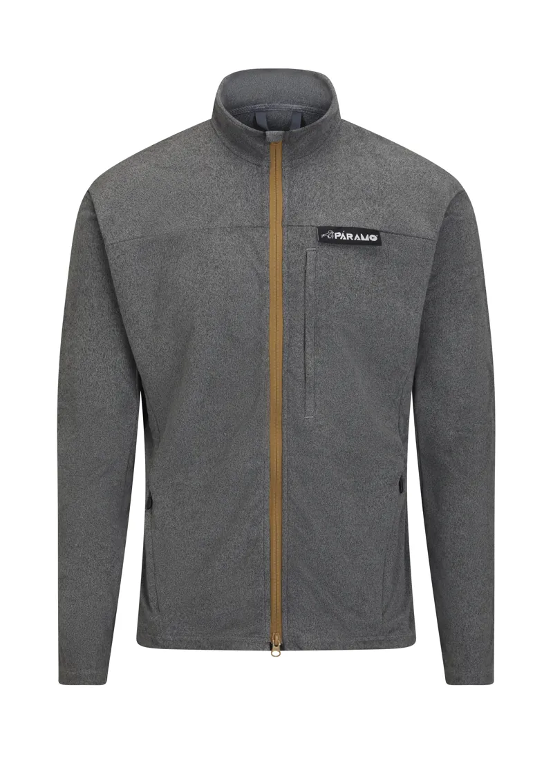 Paramo Bentu Fleece Jacket Men's in Steel/Cumin Zips-2