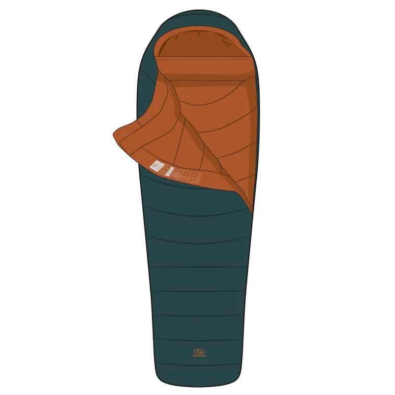 Highlander Rayet 350 Sleeping Bag in Pine Green-1