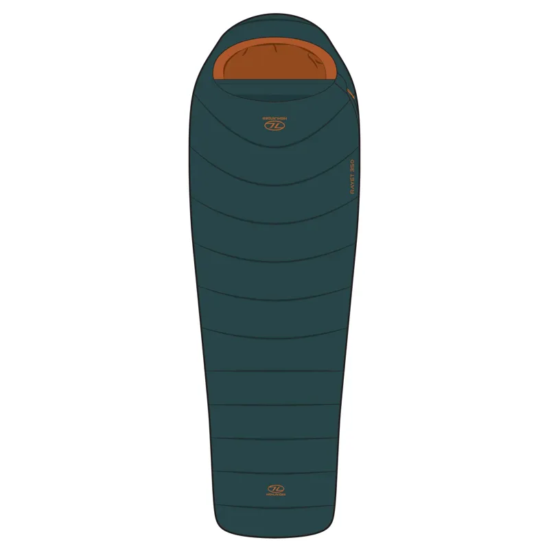 Highlander Rayet 350 Sleeping Bag in Pine Green