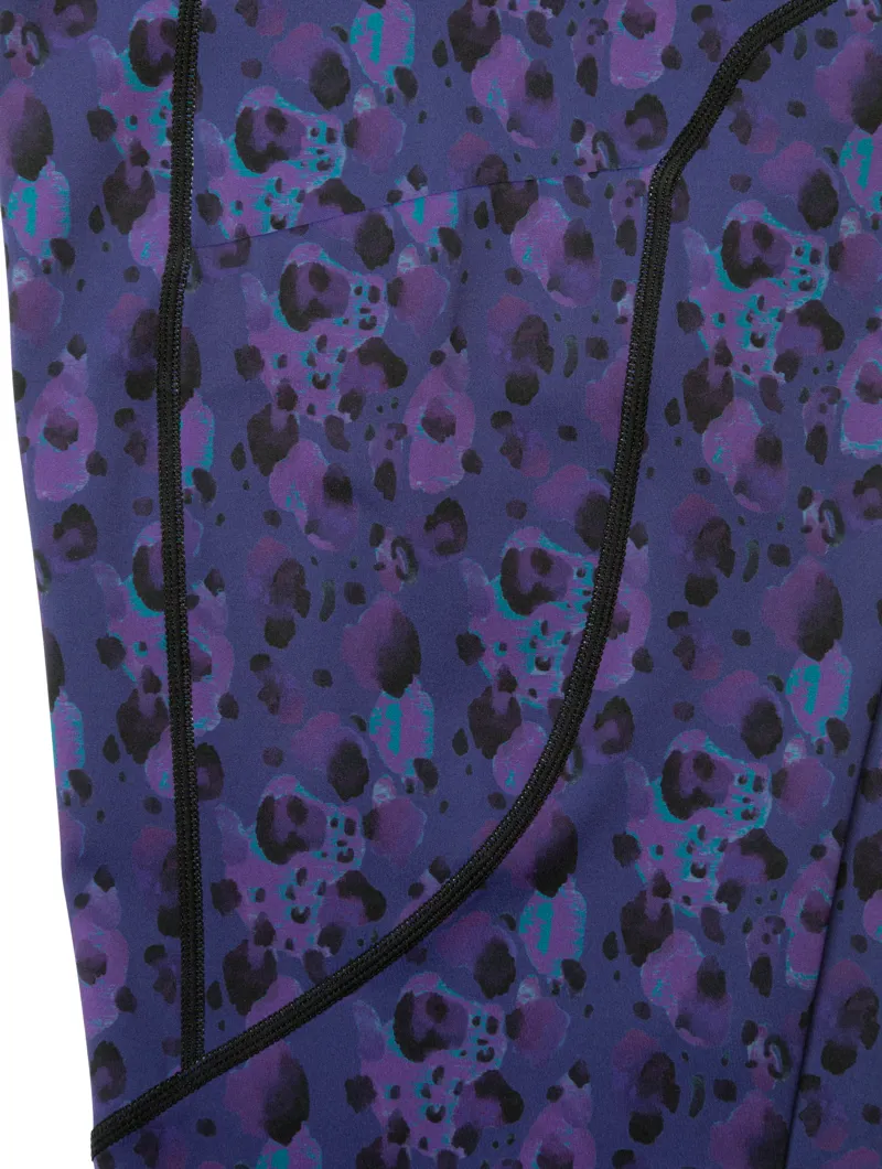Ronhill Tech Crop Tight Womens in Purple Leopard-2