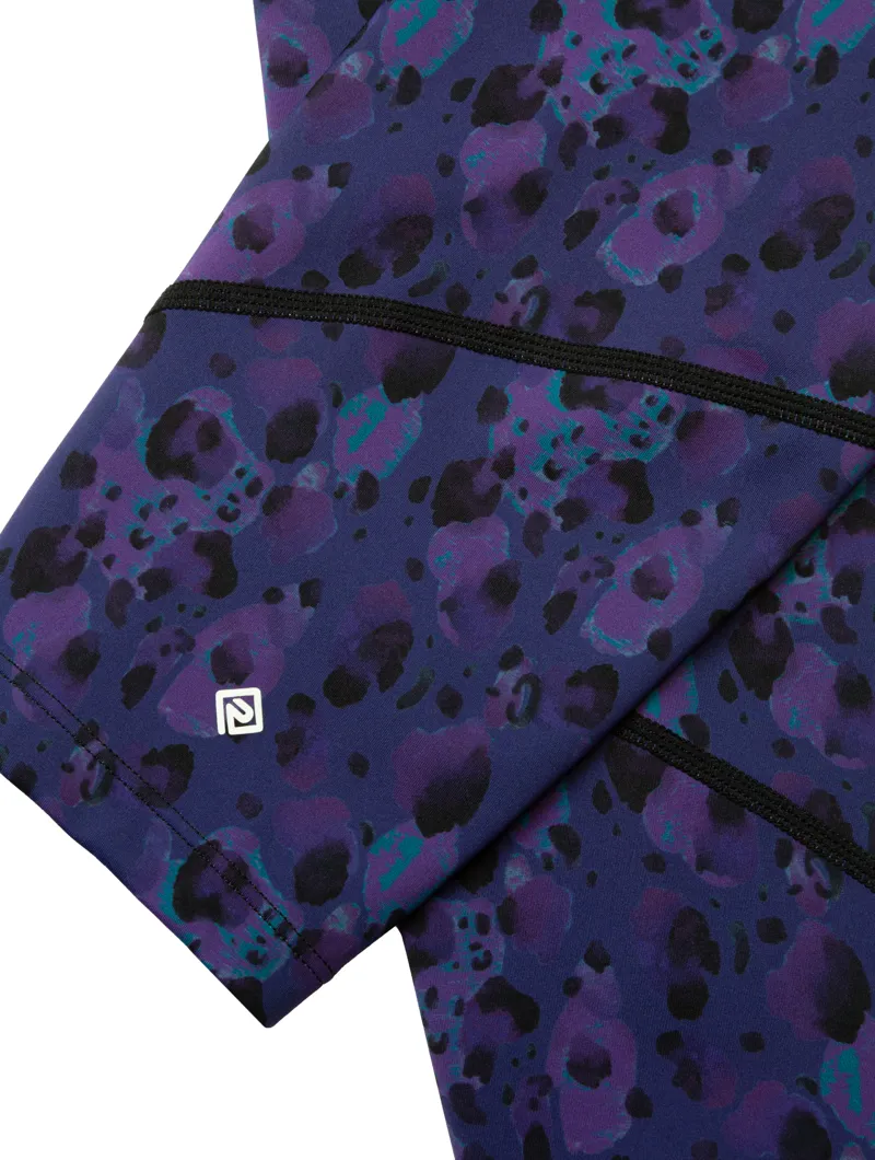 Ronhill Tech Crop Tight Womens in Purple Leopard-3