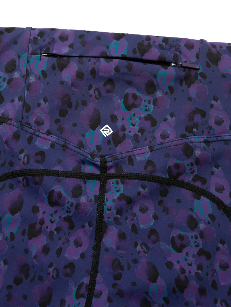 Ronhill Tech Crop Tight Womens in Purple Leopard-4